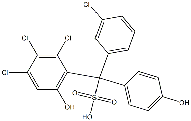 (3-Chlorophenyl)(2,3,4-trichloro-6-hydroxyphenyl)(4-hydroxyphenyl)methanesulfonic acid