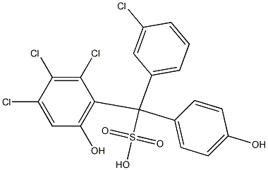  (3-Chlorophenyl)(2,3,4-trichloro-6-hydroxyphenyl)(4-hydroxyphenyl)methanesulfonic acid