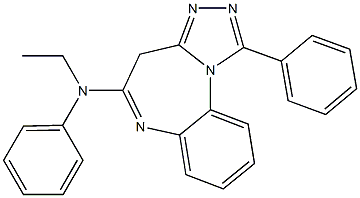 1-Phenyl-5-(ethylphenylamino)-4H-[1,2,4]triazolo[4,3-a][1,5]benzodiazepine Structure