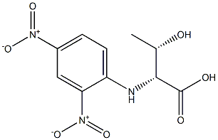 (2R,3S)-3-ヒドロキシ-2-(2,4-ジニトロフェニルアミノ)ブタン酸 化学構造式