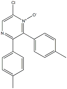 6-クロロ-2,3-ビス(4-メチルフェニル)ピラジン1-オキシド 化学構造式