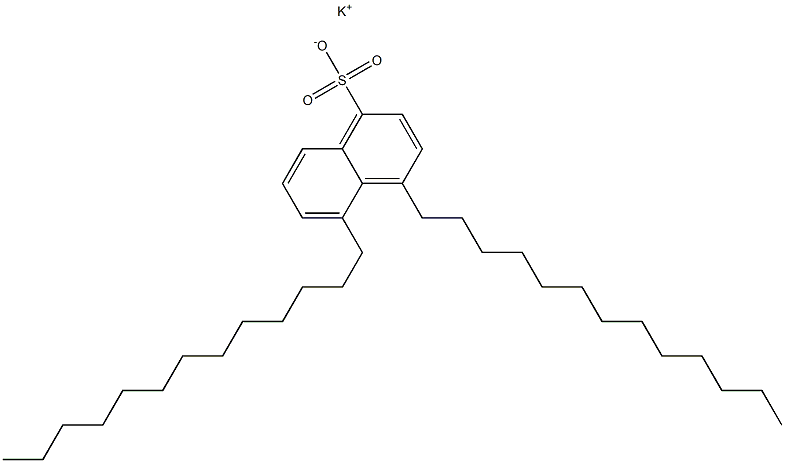 4,5-ジトリデシル-1-ナフタレンスルホン酸カリウム 化学構造式