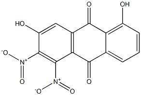 1,7-Dihydroxy-5,6-dinitroanthraquinone 结构式