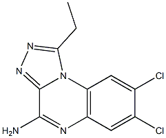 4-Amino-7,8-dichloro-1-ethyl[1,2,4]triazolo[4,3-a]quinoxaline,,结构式