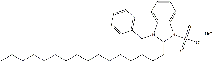 1-Benzyl-2,3-dihydro-2-hexadecyl-1H-benzimidazole-3-sulfonic acid sodium salt 结构式