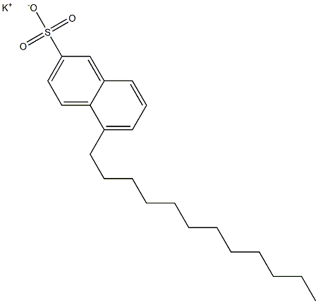 5-ドデシル-2-ナフタレンスルホン酸カリウム 化学構造式