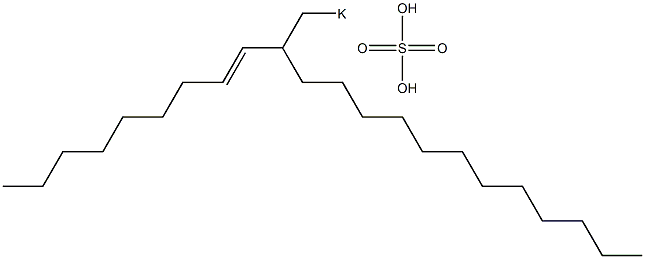 Sulfuric acid 2-(1-nonenyl)tetradecyl=potassium ester salt Struktur