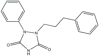 1-Phenyl-2-(3-phenylpropyl)-1,2,4-triazolidine-3,5-dione 结构式