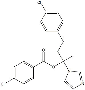 4-Chlorobenzoic acid 1-(1H-imidazol-1-yl)methyl-3-(4-chlorophenyl)propyl ester 结构式