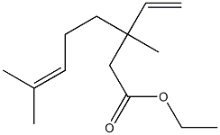 3,7-Dimethyl-3-ethenyl-6-octenoic acid ethyl ester 结构式