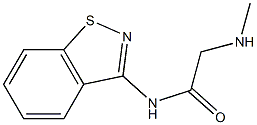 N-(1,2-Benzisothiazol-3-yl)-2-methylaminoacetamide Struktur