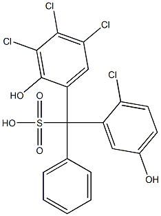 (2-Chloro-5-hydroxyphenyl)(3,4,5-trichloro-2-hydroxyphenyl)phenylmethanesulfonic acid Structure