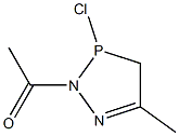 2-Acetyl-3-chloro-3,4-dihydro-5-methyl-2H-1,2,3-diazaphosphole Struktur