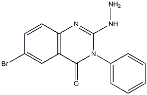 2-ヒドラジノ-3-フェニル-6-ブロモキナゾリン-4(3H)-オン 化学構造式