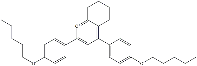 5,6,7,8-Tetrahydro-2,4-bis[4-(pentyloxy)phenyl]-1-benzopyrylium,,结构式