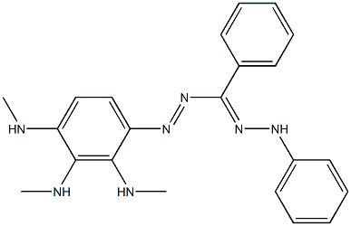 1,3-ジフェニル-5-(4-トリメチルアミニオフェニル)ホルマザン 化学構造式