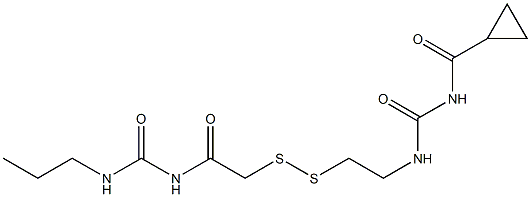  1-(Cyclopropylcarbonyl)-3-[2-[[(3-propylureido)carbonylmethyl]dithio]ethyl]urea