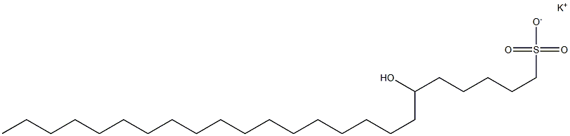 6-Hydroxytetracosane-1-sulfonic acid potassium salt 结构式