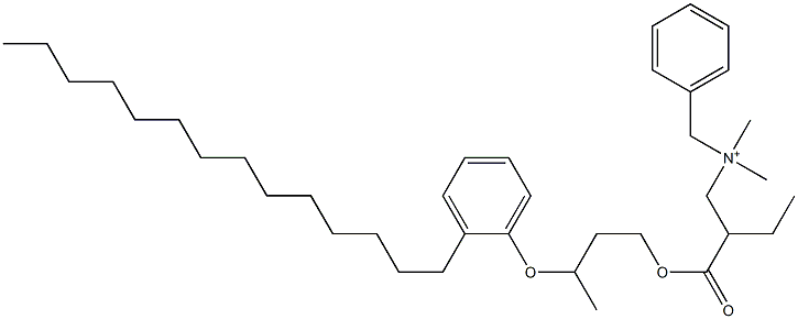 N,N-Dimethyl-N-benzyl-N-[2-[[3-(2-tetradecylphenyloxy)butyl]oxycarbonyl]butyl]aminium,,结构式