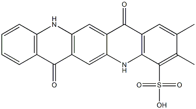 5,7,12,14-Tetrahydro-2,3-dimethyl-7,14-dioxoquino[2,3-b]acridine-4-sulfonic acid Structure