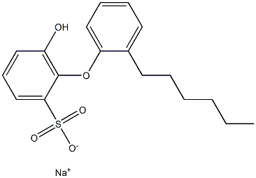 6-Hydroxy-2'-hexyl[oxybisbenzene]-2-sulfonic acid sodium salt,,结构式