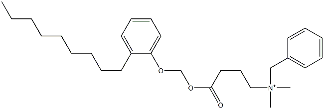 N,N-Dimethyl-N-benzyl-N-[3-[[(2-nonylphenyloxy)methyl]oxycarbonyl]propyl]aminium,,结构式