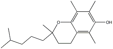 2,5,7,8-Tetramethyl-3,4-dihydro-2-(4-methylpentyl)-2H-1-benzopyran-6-ol Struktur