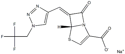  (5R,6Z)-6-[[1-(2,2,2-Trifluoroethyl)-1H-1,2,3-triazol-4-yl]methylene]-7-oxo-4-thia-1-azabicyclo[3.2.0]hept-2-ene-2-carboxylic acid sodium salt