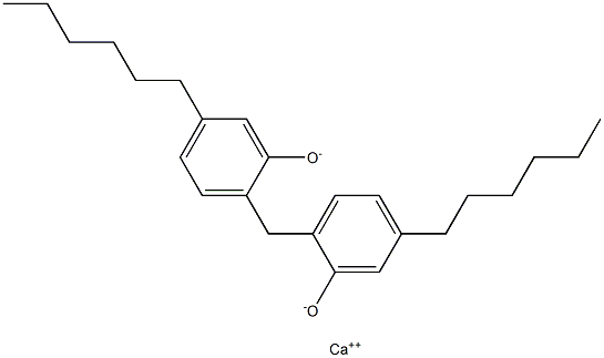 Calcium 2,2'-methylenebis(5-hexylphenoxide) Structure