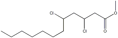 3,5-ジクロロドデカン酸メチル 化学構造式