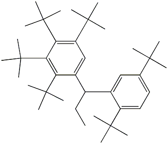 1-(2,3,4,5-Tetra-tert-butylphenyl)-1-(2,5-di-tert-butylphenyl)propane Struktur