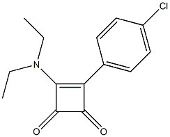 4-(4-Chlorophenyl)-3-diethylamino-3-cyclobutene-1,2-dione Structure