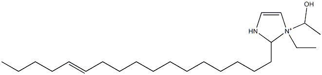 1-エチル-2-(12-ヘプタデセニル)-1-(1-ヒドロキシエチル)-4-イミダゾリン-1-イウム 化学構造式