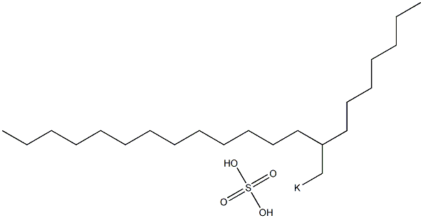Sulfuric acid 2-heptylpentadecyl=potassium salt Structure