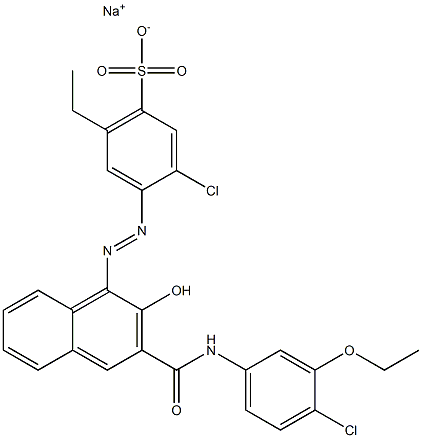 3-Chloro-6-ethyl-4-[[3-[[(4-chloro-3-ethoxyphenyl)amino]carbonyl]-2-hydroxy-1-naphtyl]azo]benzenesulfonic acid sodium salt