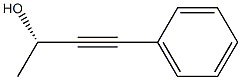 (S)-4-フェニル-3-ブチン-2-オール 化学構造式