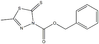 2,3-ジヒドロ-2-チオキソ-5-メチル-1,3,4-チアジアゾール-3-カルボン酸ベンジル 化学構造式