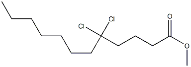 5,5-Dichlorododecanoic acid methyl ester Structure