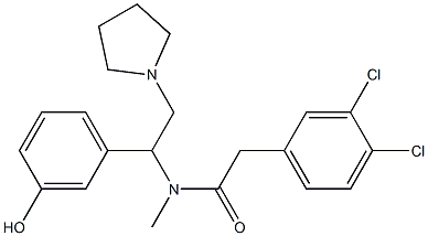 3,4-Dichloro-N-methyl-N-[1-(3-hydroxyphenyl)-2-(1-pyrrolidinyl)ethyl]benzeneacetamide Structure
