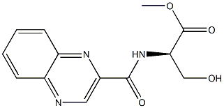 N-(2-キノキサリニルカルボニル)-D-セリンメチル 化学構造式