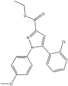 5-(2-Chlorophenyl)-1-(4-methoxyphenyl)-1H-pyrazole-3-carboxylic acid ethyl ester Struktur