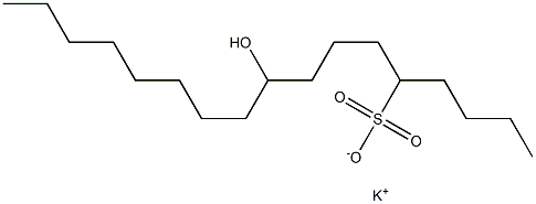 9-Hydroxyheptadecane-5-sulfonic acid potassium salt Structure