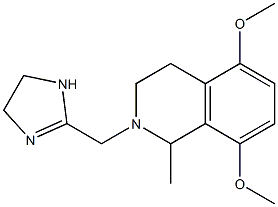 2-[[(1,2,3,4-テトラヒドロ-5,8-ジメトキシ-1-メチルイソキノリン)-2-イル]メチル]-4,5-ジヒドロ-1H-イミダゾール 化学構造式