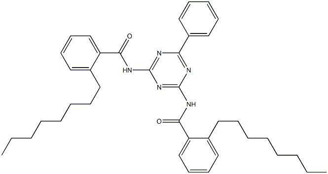 N,N'-(6-Phenyl-1,3,5-triazine-2,4-diyl)bis(2-octylbenzamide) Structure