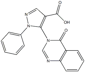1-Phenyl-5-[(3,4-dihydro-4-oxoquinazolin)-3-yl]-1H-pyrazole-4-carboxylic acid Structure