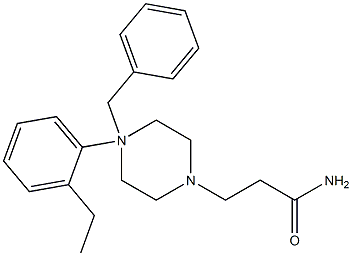 4-ベンジル-N-(2-エチルフェニル)ピペラジン-1-プロパンアミド 化学構造式