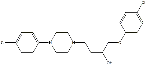 1-(4-Chlorophenoxy)-4-[4-[4-chlorophenyl]-1-piperazinyl]-2-butanol Structure