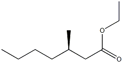 [R,(+)]-3-メチルヘプタン酸エチル 化学構造式