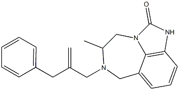 4,5,6,7-Tetrahydro-5-methyl-6-(2-benzyl-2-propenyl)imidazo[4,5,1-jk][1,4]benzodiazepin-2(1H)-one,,结构式