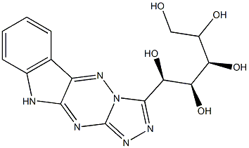 3-[(1R,2S,3R)-1,2,3,4,5-Pentahydroxypentyl]-10H-1,2,4-triazolo[4',3':2,3][1,2,4]triazino[5,6-b]indole 结构式